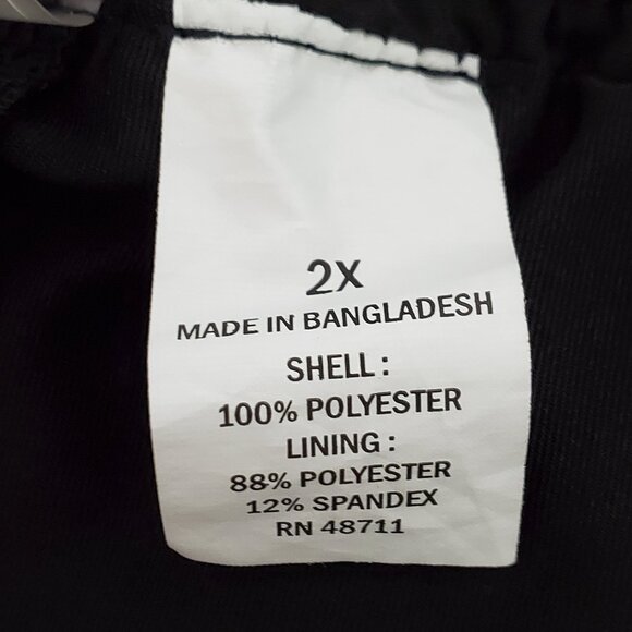 MTA Sport Black Neon Yellow Activewear Pull-On Skort With Pockets Size 2X - Picture 11 of 13